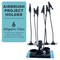 6 Station Airbrush Holder with Air Manifold - Holds 8 Airbrushes with Regulated Air Flow Control - Airbrush Stand for Artists and Modelers